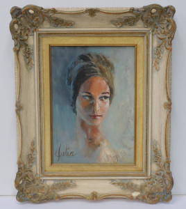 Lot 109 - John Eighteen (Britain, Australia 1927 - 1966) Ornately Framed Oil Pai