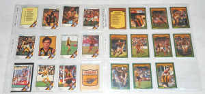 Lot 116 - Group of Scanlens 1984 & 1985 Hawthorn full sets Footy Cards + Che