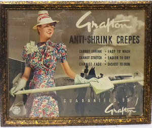 Lot 117 - Framed original 1940s Advertising Print for Australian Grafton Textile