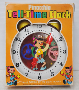 Lot 138 - Vintage c1970s Boxed As New Pinocchio educational Tell - Time Clock -