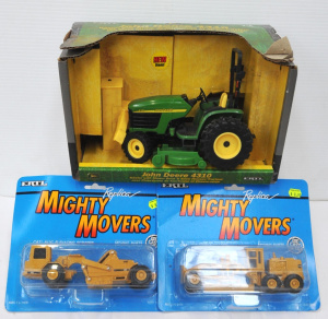 Lot 159 - 3 x Boxed Ertl Model Diecasts inc 2 x Mint Carded - Cat 613C Elevatin