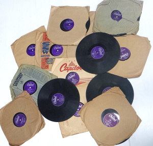 Lot 161 - Box Lot of Gene Vincent 78 RPM Records - titles inc, Be Bob A Lula, We