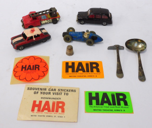 Lot 167 - Mixed Vintage Group lot inc 4 x Hair Musical car stickers, H Sterling
