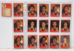 Lot 198 - Lot of Scanlens 1982 Hawthorn full set Footy Cards - 15 Cards & C