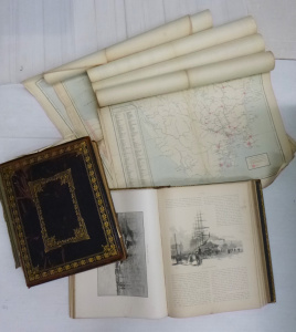 Lot 213 - c1886 Vol 1 & 2 - Picturesque Atlas of Australasia - Leather boun