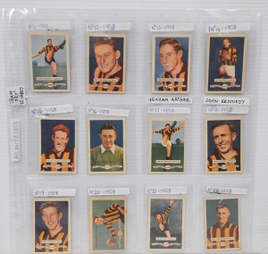 Lot 216 - Lot of Atlantic 1958 Hawthorn Football Cards inc John Kennedy Brian Fa