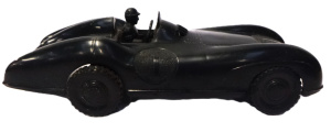 Lot 227 - Vintage Black Plastic model of a Mercedes Benz streamlined racing car,