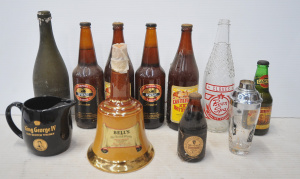 Lot of Assorted Vintage Alcohol & Other Bottles incl Cloves Boon Spa Soda, K