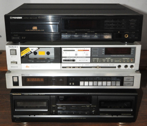 4 x Audio Equipment incl Pioneer PD-5300 CD Player, Technics Cassette Deck, Sher