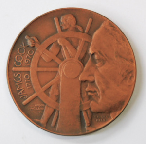 1970 Commemorative Copper Medal - Captain Cook Bicentenary 1770-1970 - National