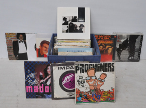 Small Box Lot of Vintage 45rpm Vinyl Singles incl Madonna, The Proclaimers, Mich