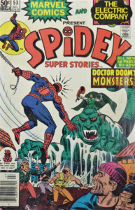 Lot 190 - Vintage MARVEL Comics comic book - Spidey Super Stories - No53, good c