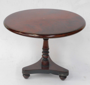 Lot 207 - Vintage c1900 Miniature Apprentice Mahogany Tilt Top Breakfast Table -