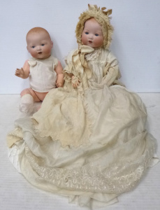 2 x 1920s Armand Marseilles Bisque Headed Baby Doll- 351, one with composition