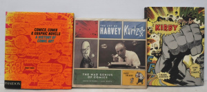 3 x hcover Comic Book Reference Books - The Art of Harvey Kurtz, Kirby King of C