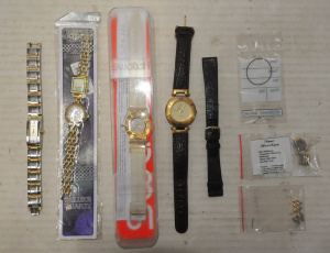 Group Lot Mixed Watches - incl DKNY, Swatch, Trent Nathan, Spare Links, Accessor