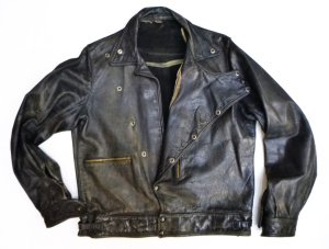 Lot 10 - Vintage Men's Unbranded Leather Jacket - Marlon Brando Style w Press St