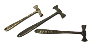 Lot 43 - 3 x Vintage Metal Toffee hammers 2 with advertising inc, Old Betty Plan