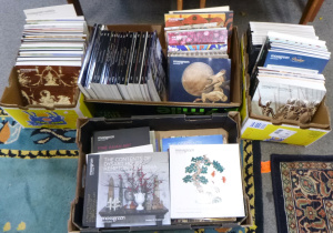 Lot 48 - 4 x Boxes Mossgreen Auction Catalogues, Reference Books - (2010s) Stamp