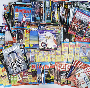 Lot 51 - 3 Boxes AFL Footy records mainly Collingwood Home & Away and Grand