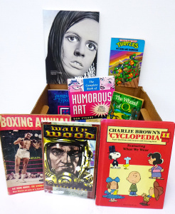 Lot 72 - Box Lot of assorted Books & Comic Books inc, The Marx Brothers, Cha