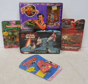 Lot 74 - Lot of Tv & Movie Mint Carded Action Figures & Toys incl Star W