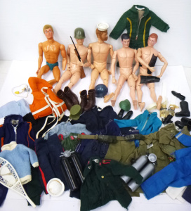 Lot 86 - Box lot - Heaps vintage GI JOE & Action Man 12 inch Dolls & Acc
