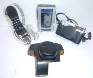 Lot 88 - Group Lot Vintage Mixed Items - incl Novelty High Heel Telephone, Minol