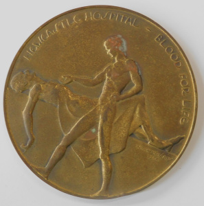 Lot 139 - c1948 Bronze Newcastle Hospital Blood for Life Medal designed by Andor