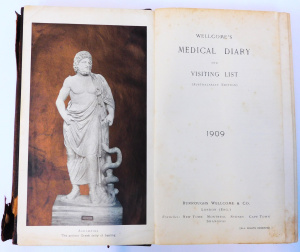 Lot 184 - c1909 HC Welcomes Medical Diary and Visiting list - Australian Edition