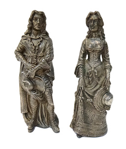 Lot 186 - Pair of Italian Luigi Toni figurines - Cavalier and Lady - cast with s