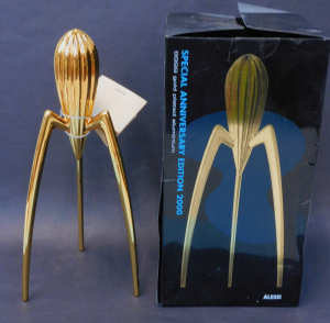 Lot 189 - Alessi Juicy Salif Gold designed by Phillipe Starck - Special Annivers