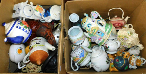 Lot 18 - 2 x boxes - heaps Vintage & Modern Teapots - Novelty, Ceramic, Engl