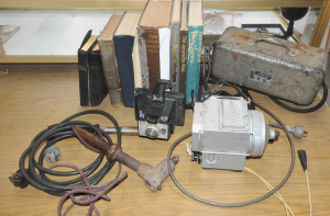 Lot 26 - 2 x Boxes incl Assorted Vintage Books, Vintage Soldering Iron, Vintage