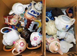 Lot 43 - 2 x boxes Heaps vintage & Modern Teapots - mainly Novelty incl Anim
