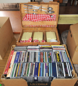 Lot 45 - Group lot inc Box Lot of CDs inc Rat Pack, Boxed sets, Picnic Set &