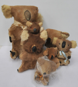 Lot 56 - Group lot Vintage Soft Koalas - Some straw filled (af) various sizes