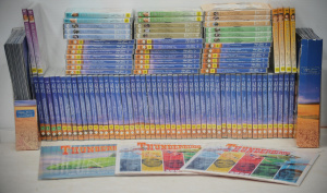Lot 76 - Set of Little House on the Prairie DVDs & Magazines + Thunderbirds