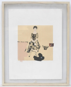 Lot 81 - Hanako Kunishi (Japan, 20th C) Framed Colour Lithograph - Untitled (Sea