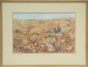 Lot 83 - Isabel Huntington (1905 - 1971) Gilt framed Watercolour - Summer Landsc