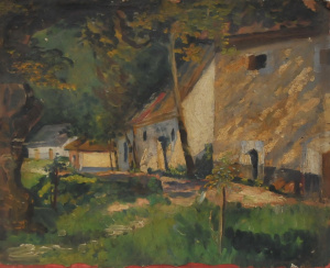 Lot 86 - Artist Unknown Signed c1920 - 30s European Oil painting - Sunlight, Vil
