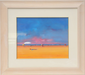 Lot 87 - Mary Hennekam (Active c1990 - 2000s) Framed Oil Painting - On The Beach
