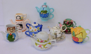 Lot 89 - Group lot - Vintage & Modern Stacking Teasets & Tea for 1s - Ha