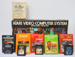 Lot 113 - Group lot - Vintage Atari Gaming items - Boxed Video Computer System C