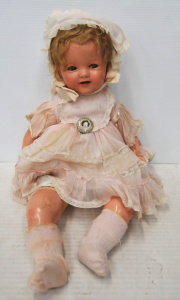 Lot 121 - Vintage Ideal Shirley Temple Doll - composite head, arms & legs,