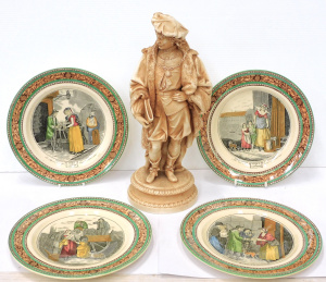Lot 129 - Group lot inc Robinson & Leadbeater Bisque porcelain figure Period