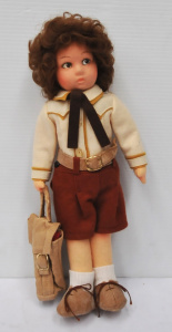 Lot 198 - Vintage Lenci Felt Doll - hand painted face and with original felt clo