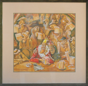 Framed Watercolour & Gouache attributed to Raib Rashidovich Nasibulin (Russi