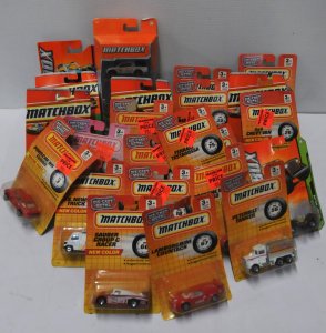 Group lot Vintage Mint Carded, Boxed & Unopened Matchbox Diecast Models inc