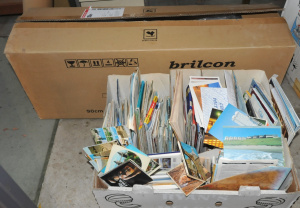 Box lot of Vintage Ephemera & Boxed as New Kitchen Exhaust Fan incl Postcard